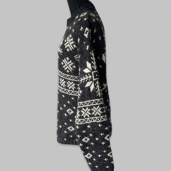 Vintage Christopher Rand Wool Blend Heavy Weight  Snowflake Sweater - Picture 2 of 14